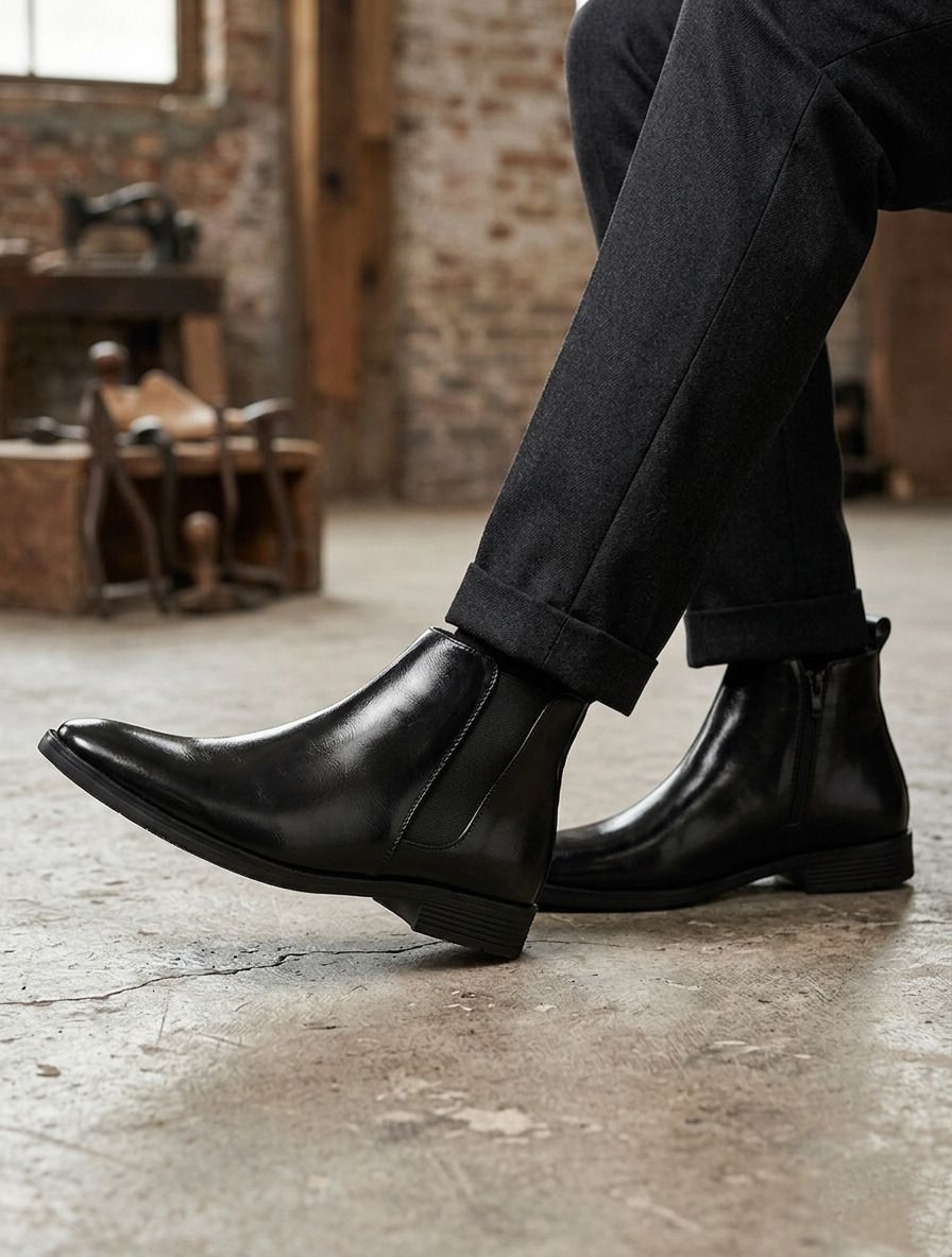 tann & trail Men's Chelsea Zipper Boots For Men-picture-28