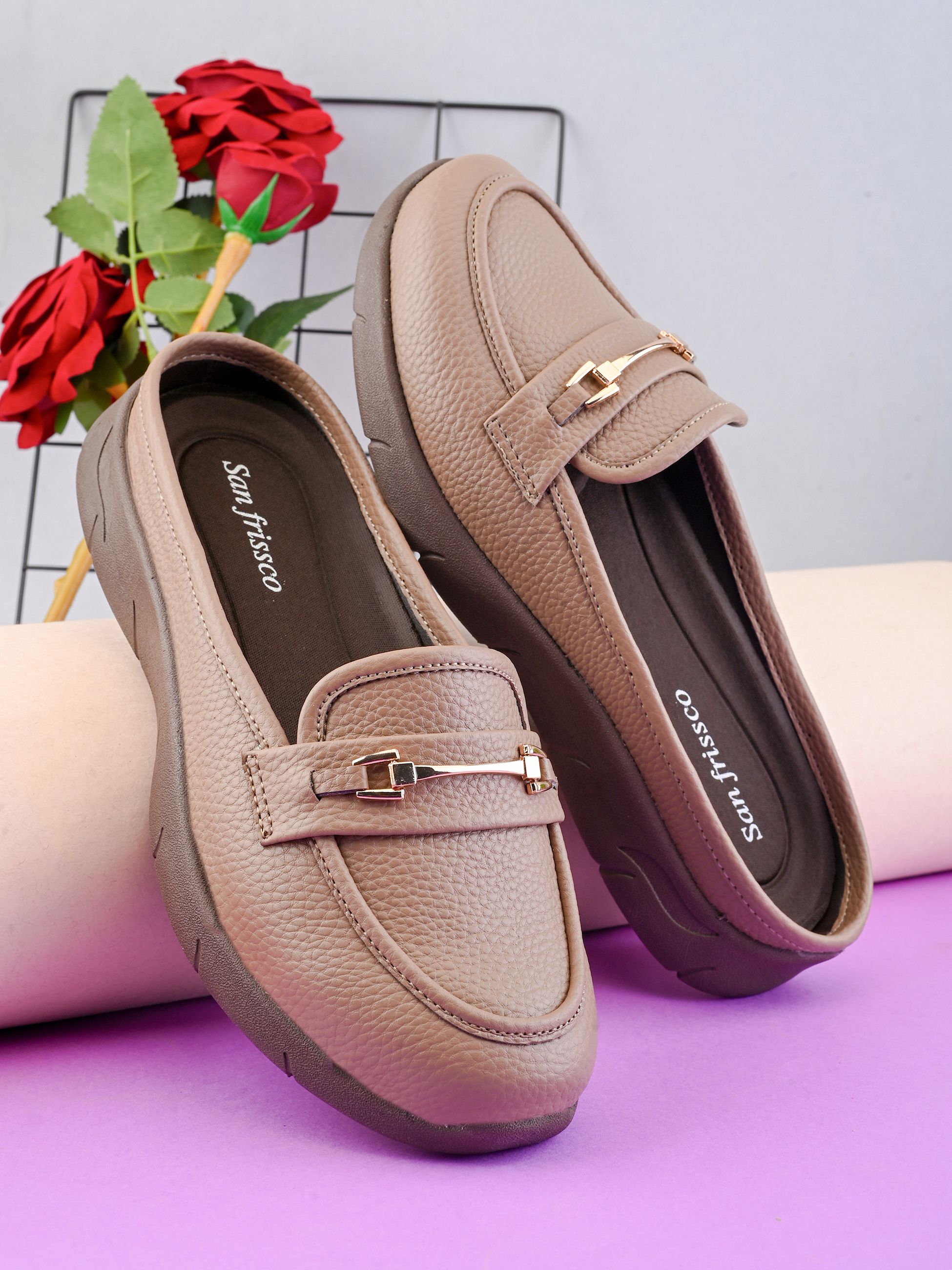 san frissco Super Comfortable Lightweight Slipon Loafers| Officewear Slip On For Women-picture-36