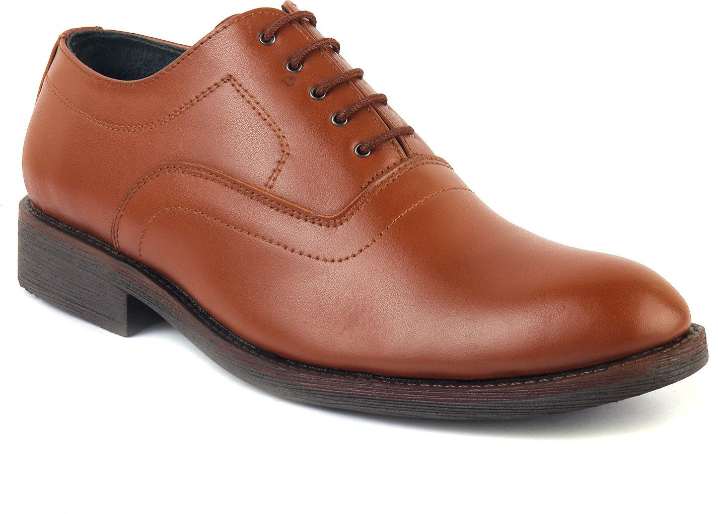 6151 LEATHER RED COLOUR POLICE/CASUAL SHOES PLAIN TOE FOR MEN Oxford For Women-image-4