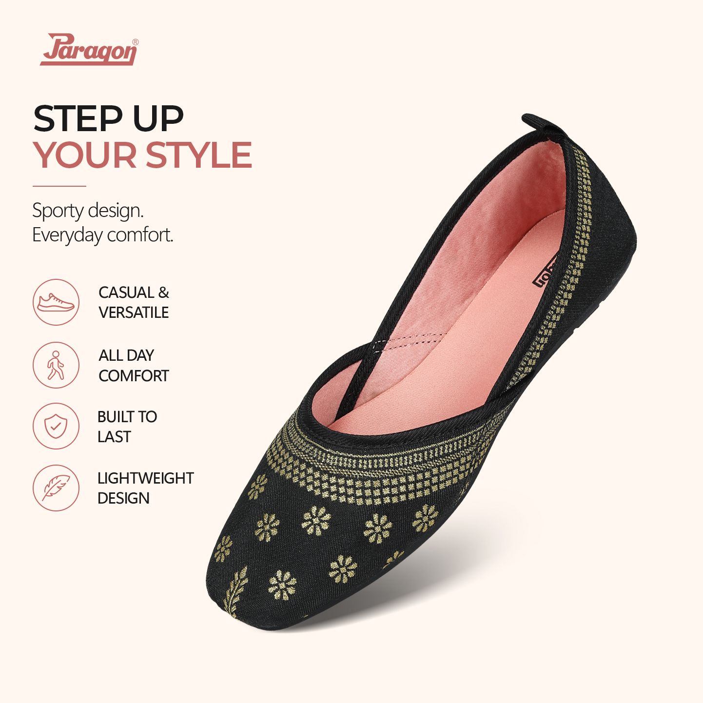 Women's Bow Ethnic Design | Soft Cushioned & Lightweight | Slip-On Flats Mojaris For Women-image-42