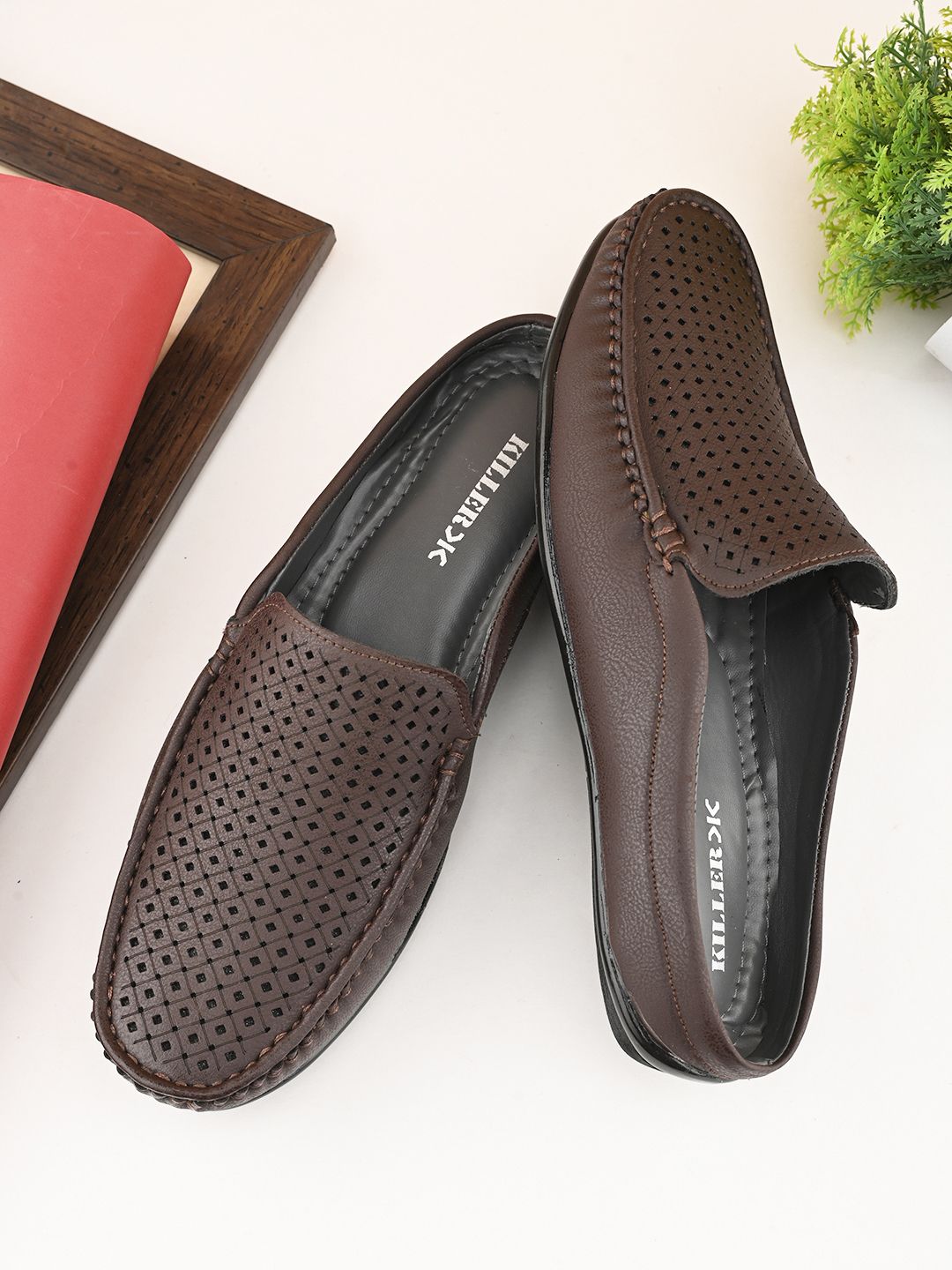 killer Men's SS24 3072 Brown Mules(Open Loafers) Loafers For Men-picture-16