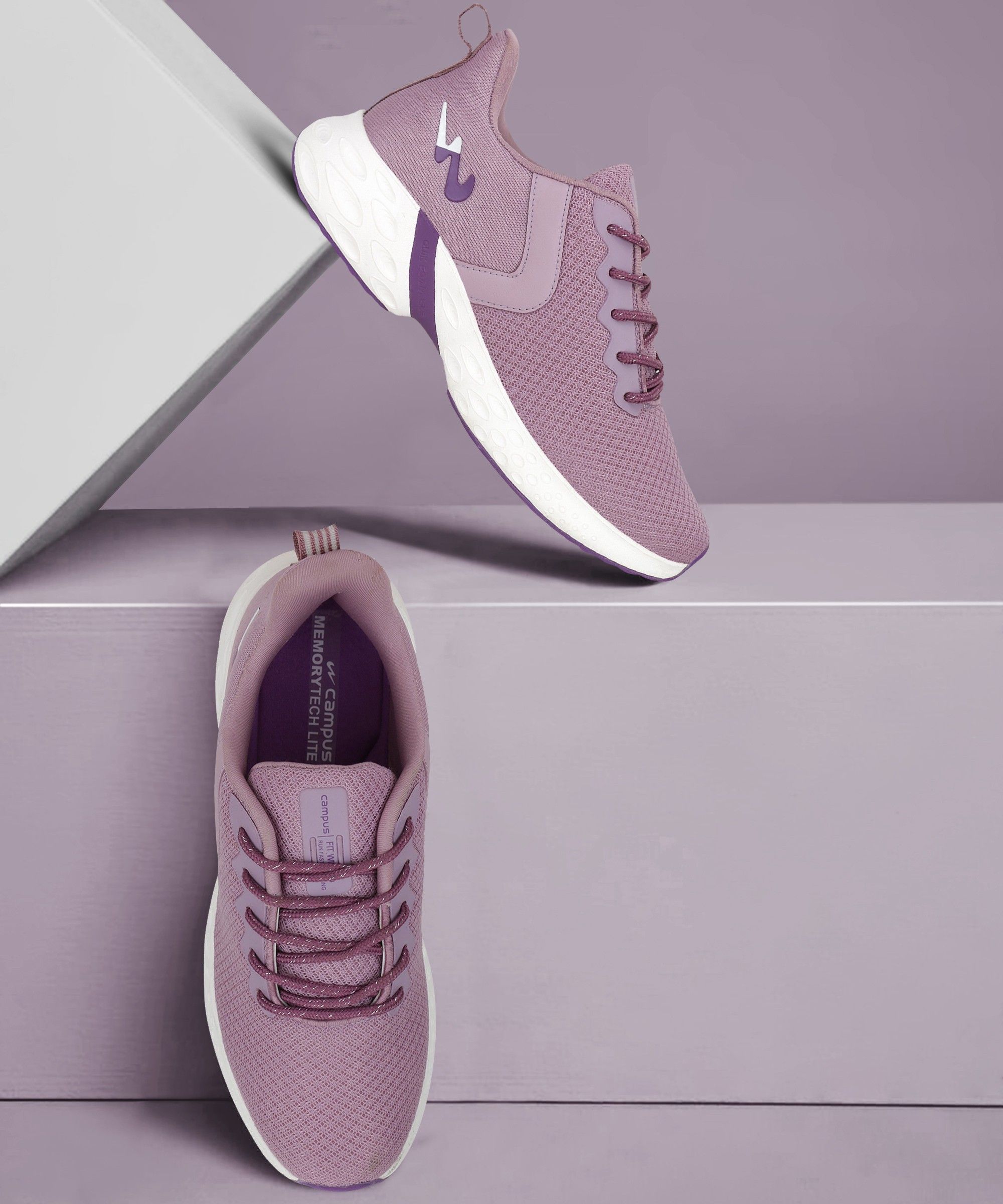 ALICE Women's Sports Shoes | Mesh Upper with Anti Slip Sole Design | Lace-Up Running Shoes For Women-image-46