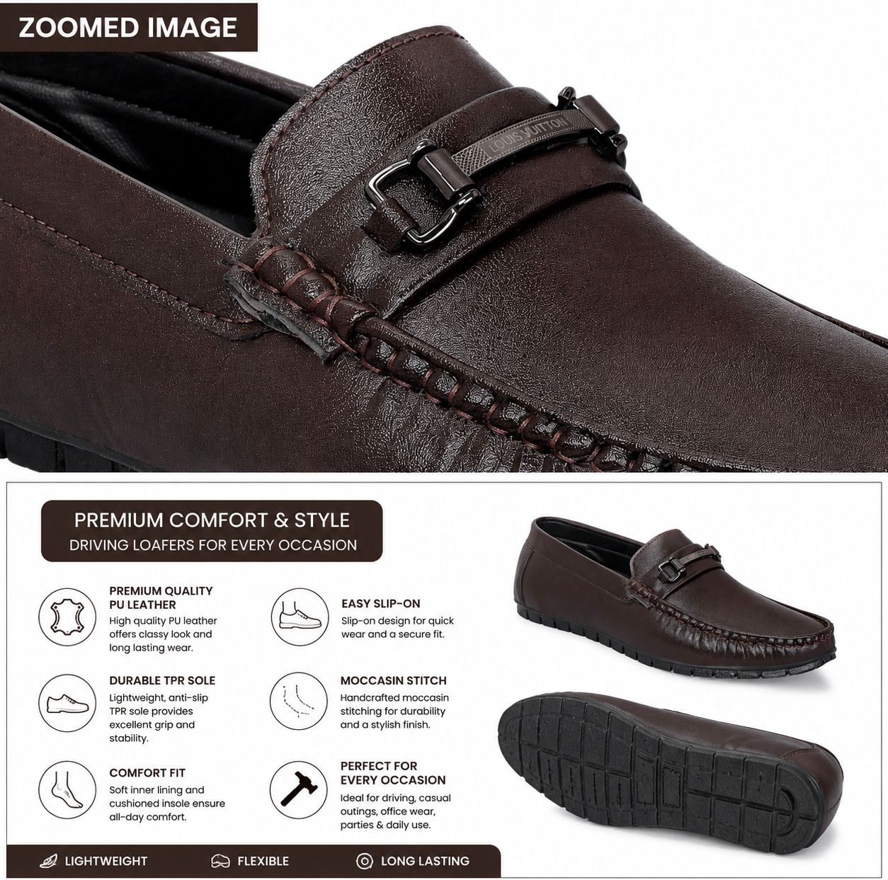 ai trend shoes Brown Loafer Shoes for Men |Party Wear Formal Wear | Stylish Loafers For Men-picture-12