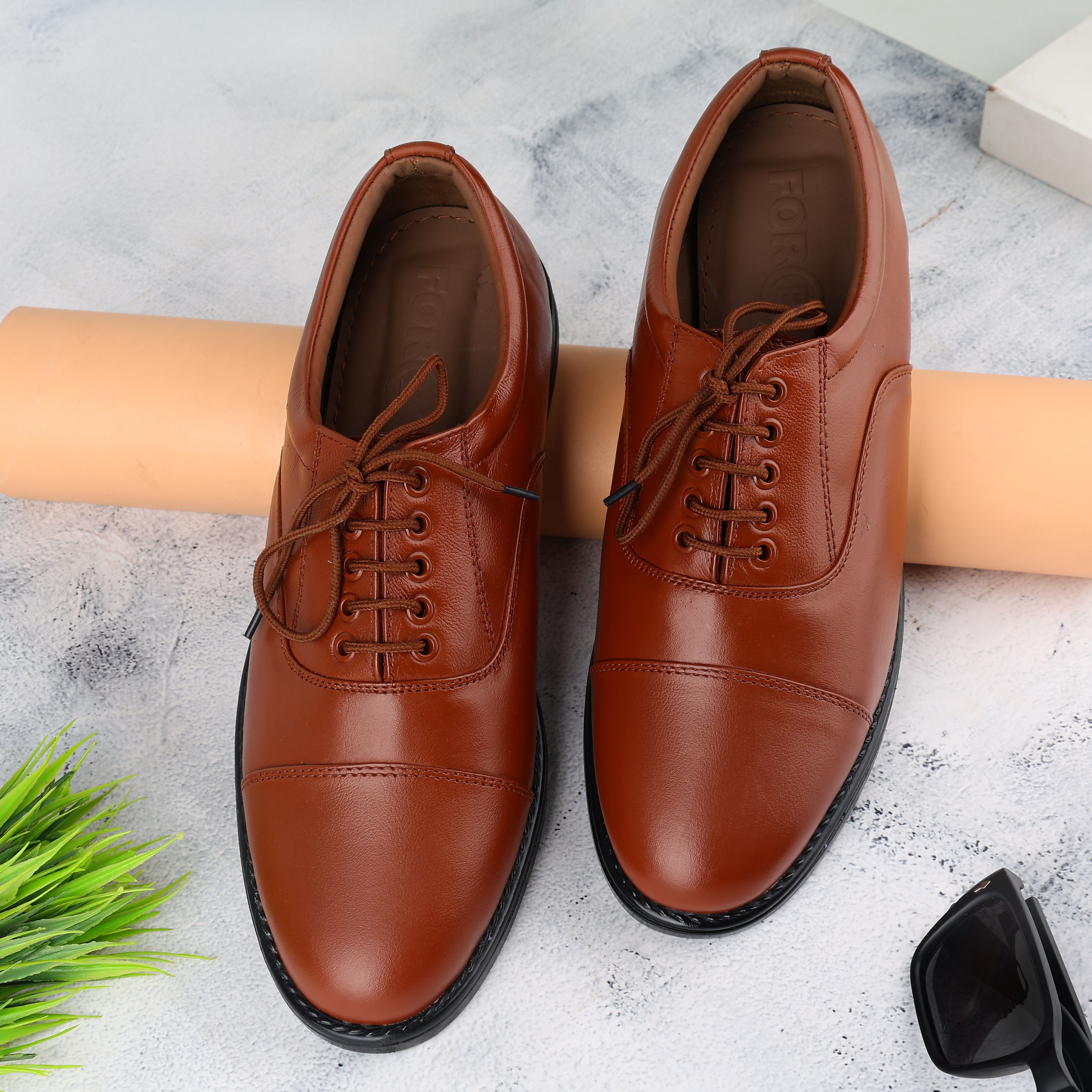 for-b FOR B Men's Genuine Leather Lace Up Police Uniform Dress Formal Shoes Party Wear For Men-picture-13
