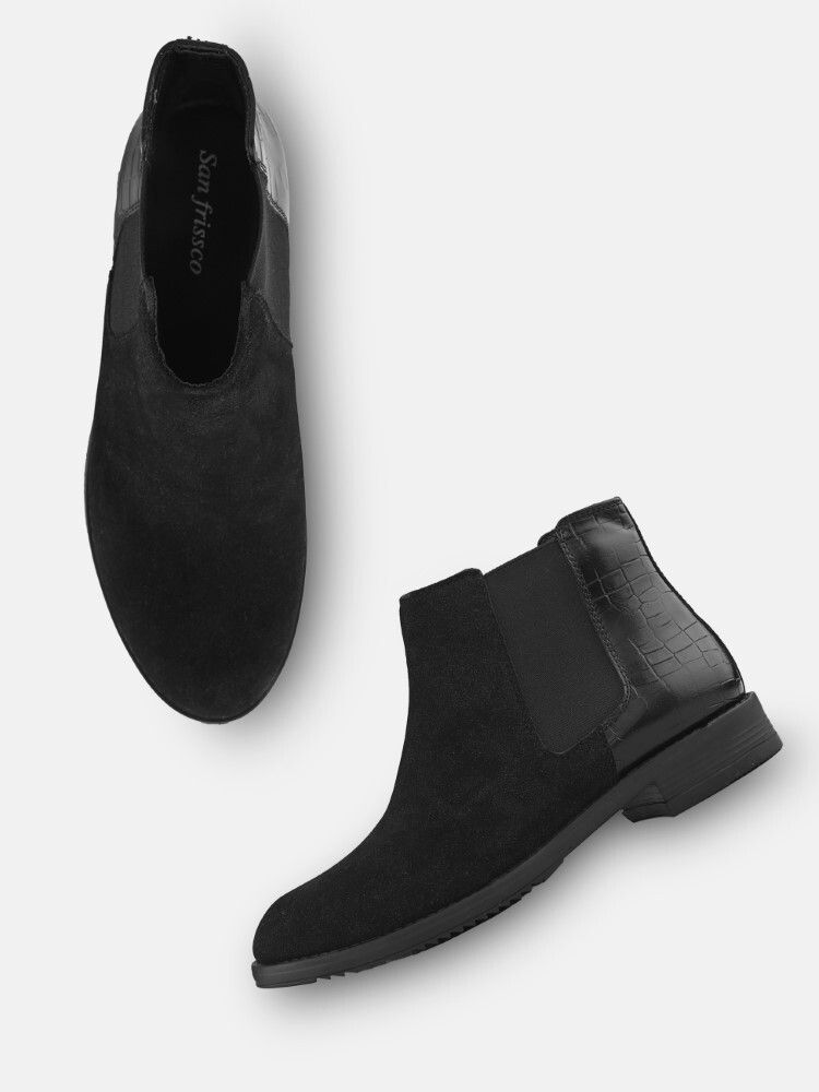 san frissco suede formal ankle chelsea slipon Boots For Women-picture-39
