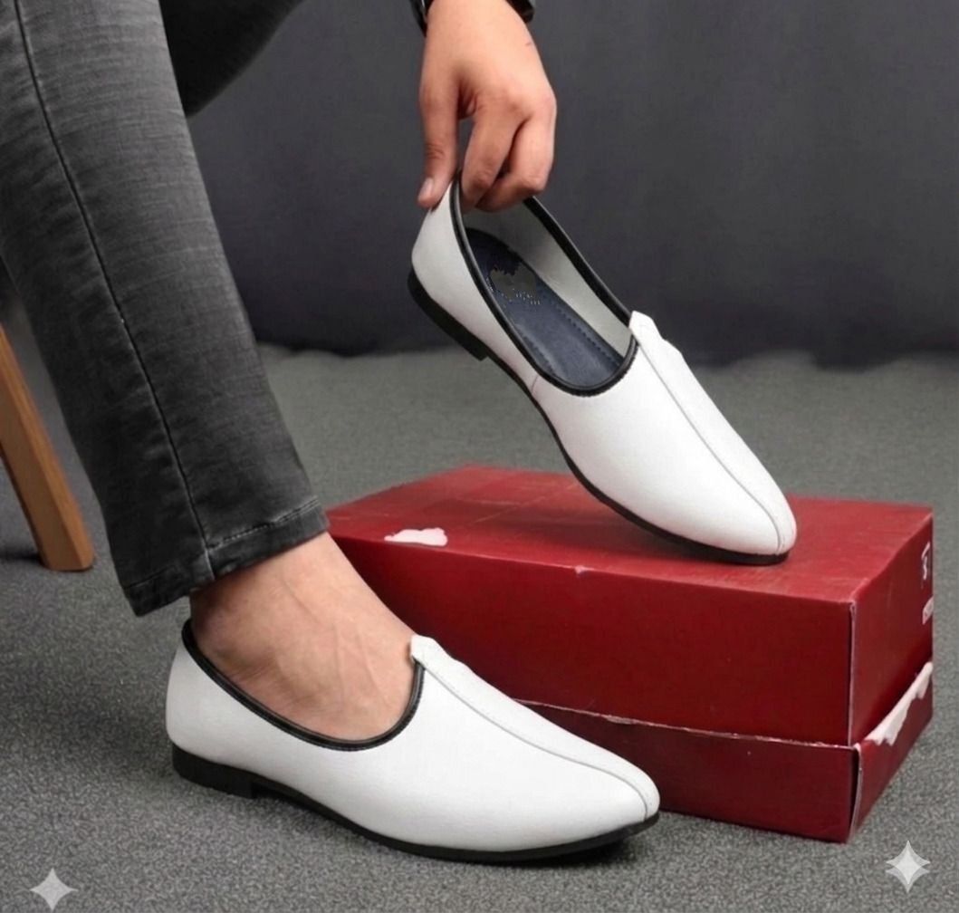jaipuriya Men"s Classic white traditional Jalsa,comfortable ethnic footwear For Men Slip On For Men-picture-21