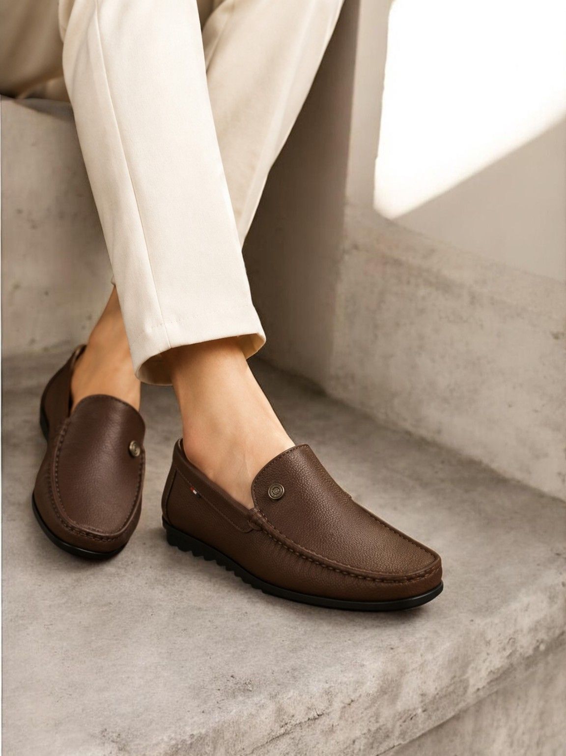 stride up Lightweight Stylish Casual Synthetic Leather Loafers For Men-picture-23