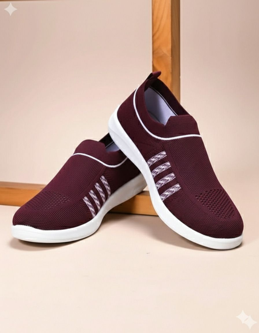 FIXTIN Trendy Sports Shoes Running Walking with Memory Foam Shoes For Women Slip On Sneakers For Women-image-5