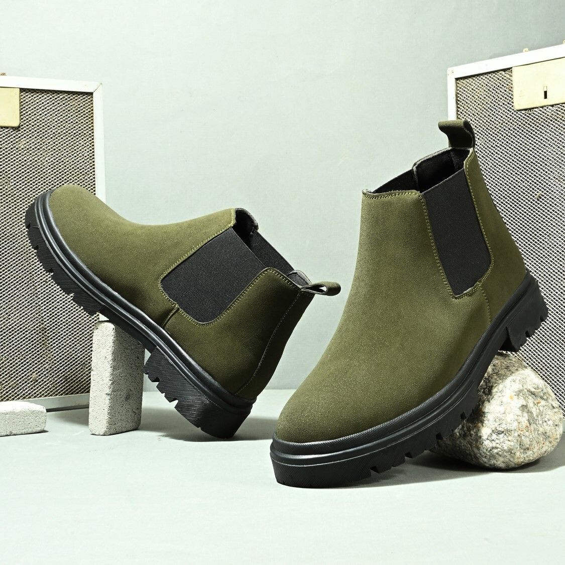 Premium Synthetic Stylish Lightweight & Breathable Cushioned Casual Boots For Men