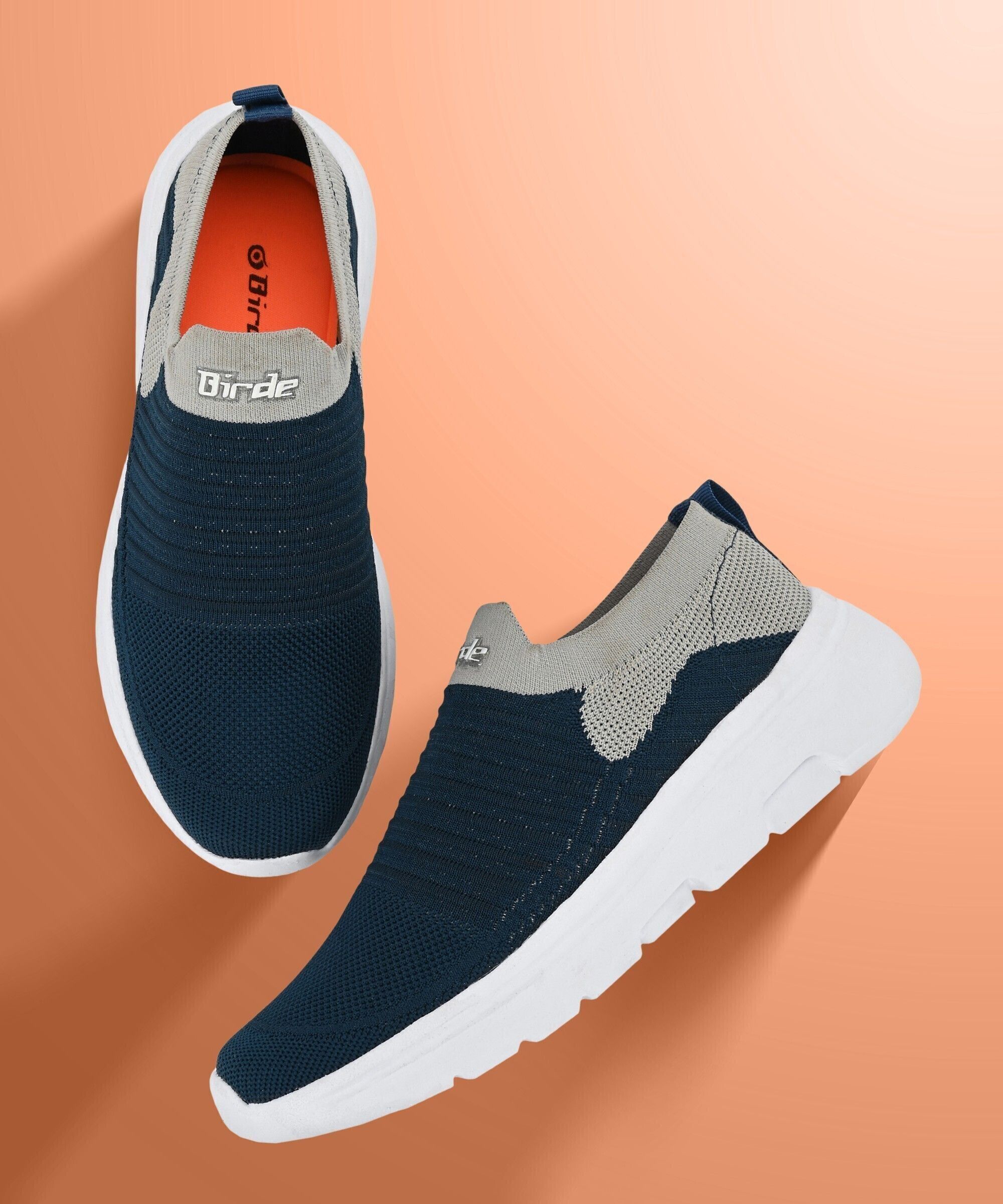 birde Stylish Comfortable Lightweight, Memory Foam Insole Socks Navy Running Shoes Walking Shoes For Men-picture-35