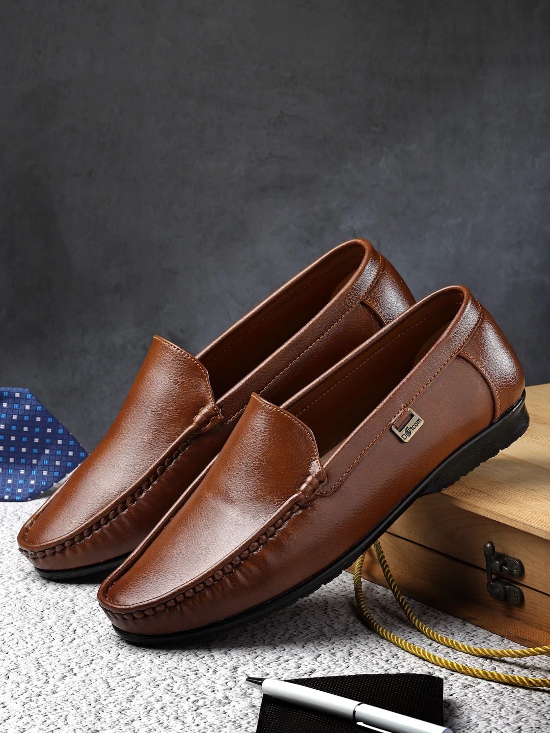 action Lightweight | Comfortable | Trendy | Daily Wear | Synthetic Leather Loafers For Men-picture-34