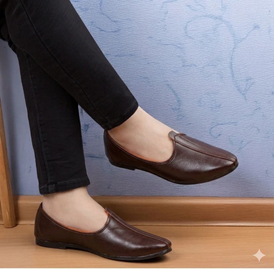 jaipuriya Men's Jalsa Jutti,rajasthani,jaipuri Jutis For Men BROWN Slip On For Men-picture-26