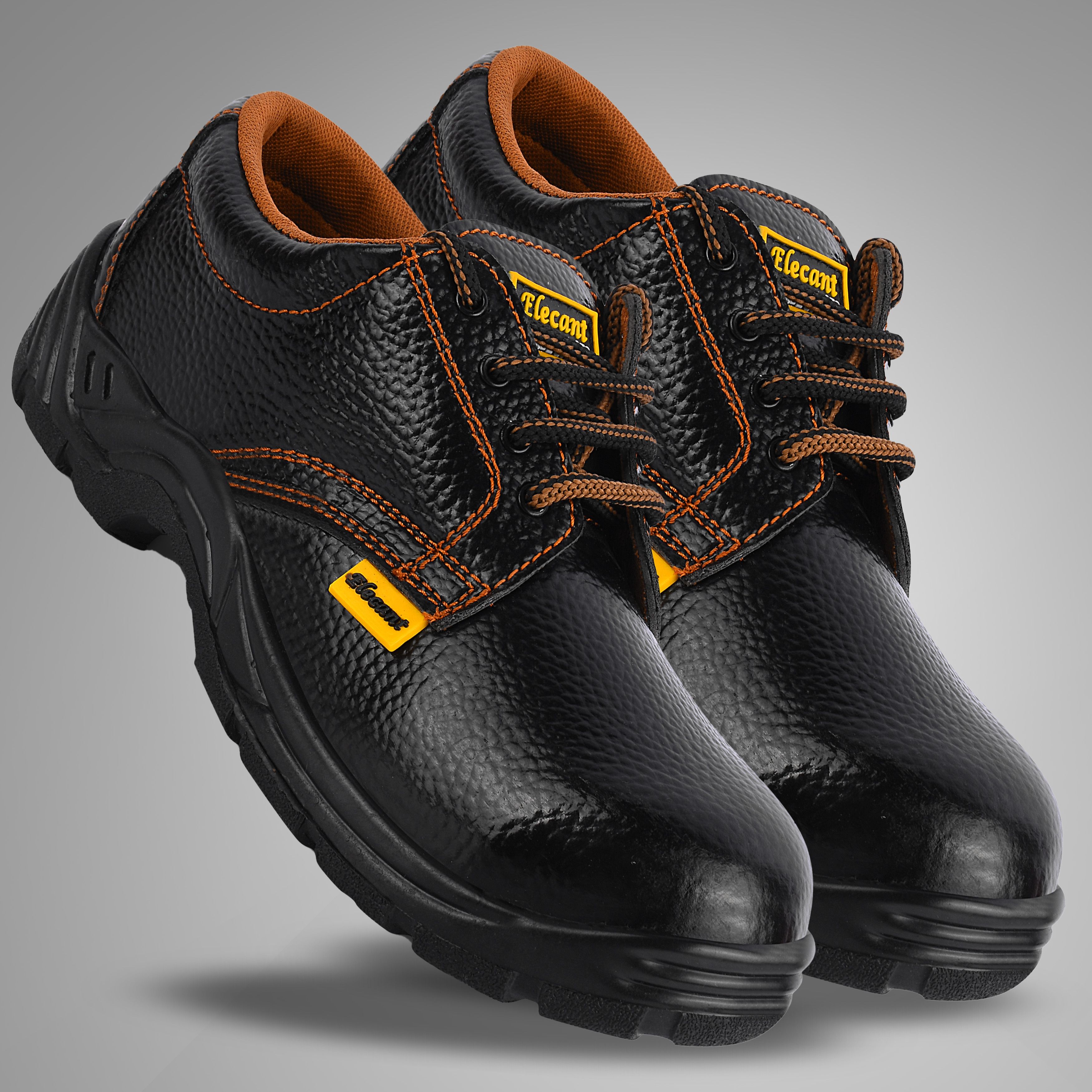 industrial safety shoes with pvc sole and steel toe protection for men