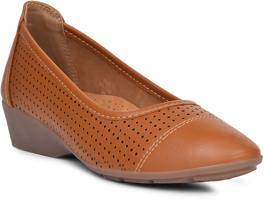 Bata Women's Wedge Heel Ballerina | Stylish & Comfortable Casual Slip-On Style Bellies For Women-picture-30