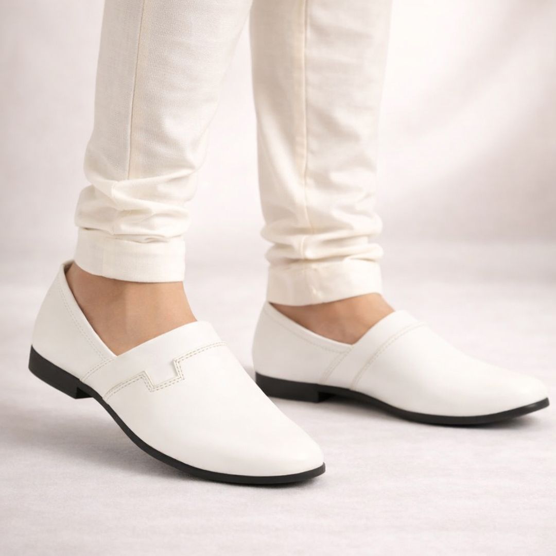 Wedding Party Evening Ethnic Colorblocked Slip On Juttis and Mojaris For Men-image-23