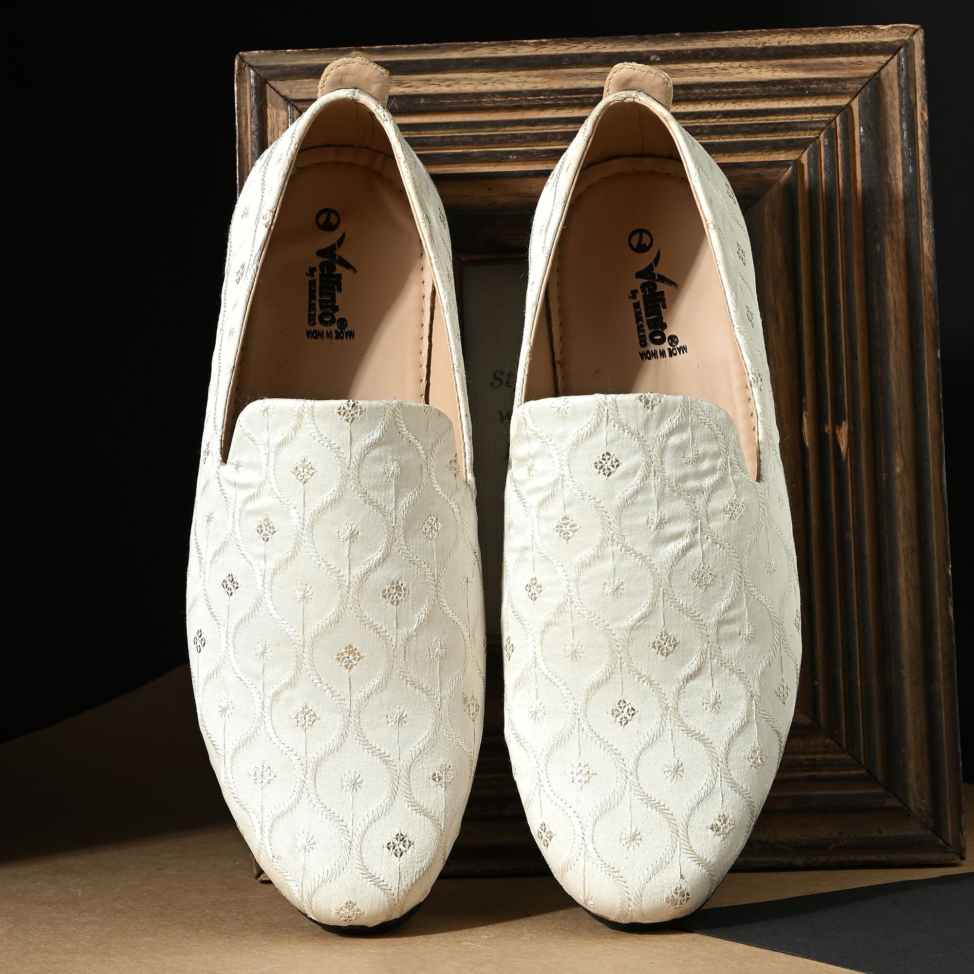 Men's RATNA Embroidered Slip-On Ethnic Party Wear Designer Loafer Shoes Espadrilles For Men-image-15