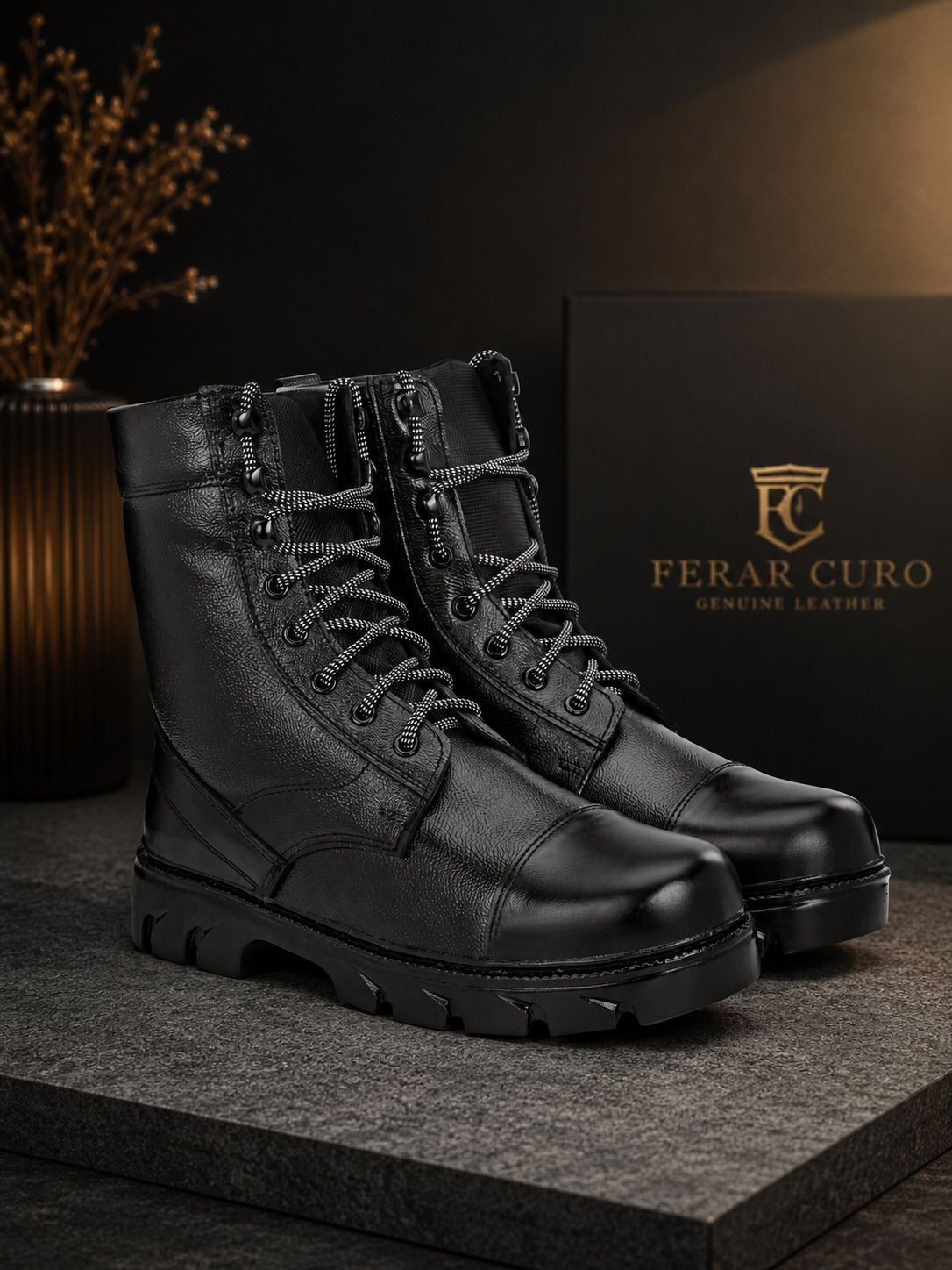 LEATHER COMBAT TRACTICAL ARMY BOOT SHOES/ DMS SHOES FOR MEN Boots For Men-image-11
