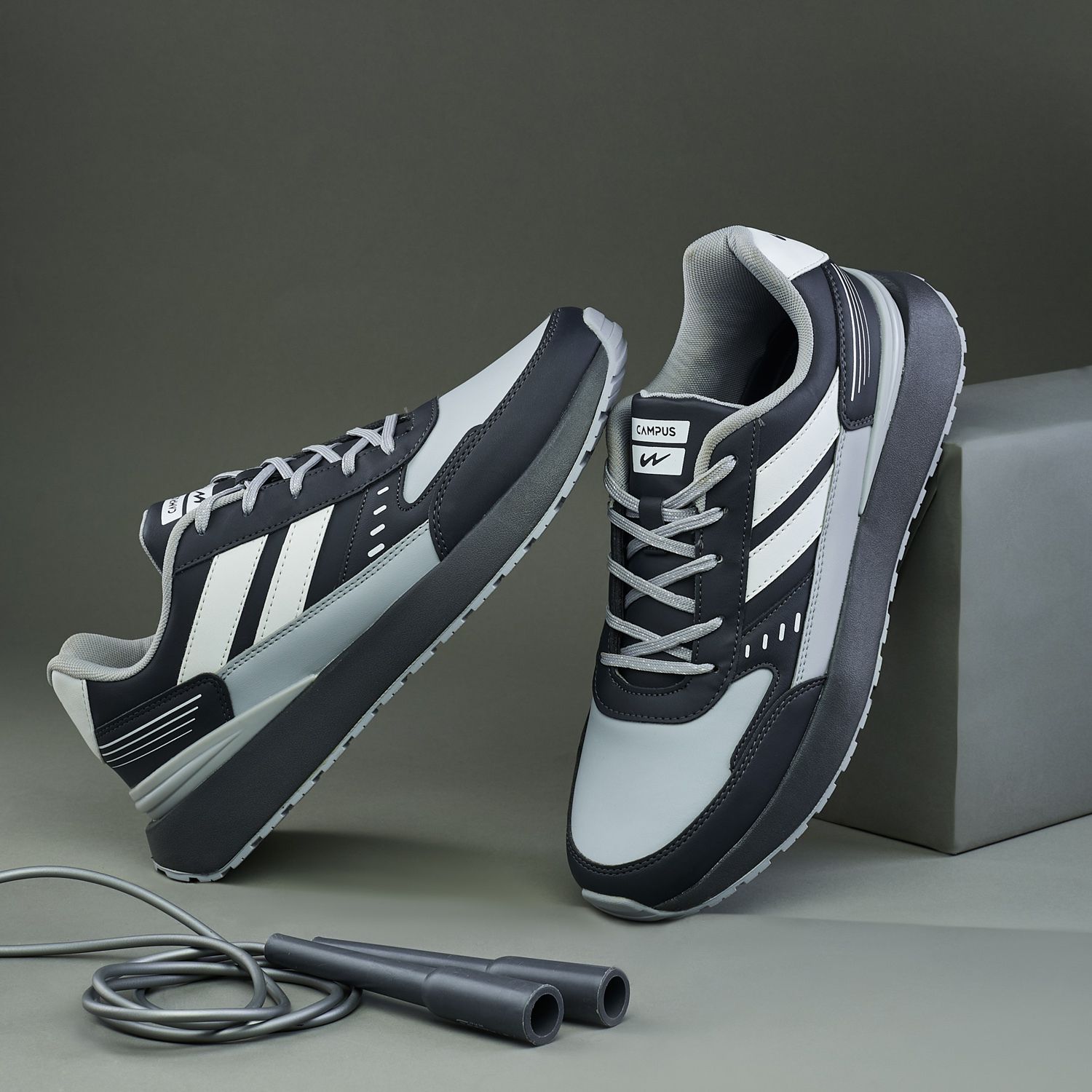 KNICK Casual Shoes | Memory Extra Bounce Insole & PU Upper| Sleek Trendy Lace-Up Sneakers For Men-image-3