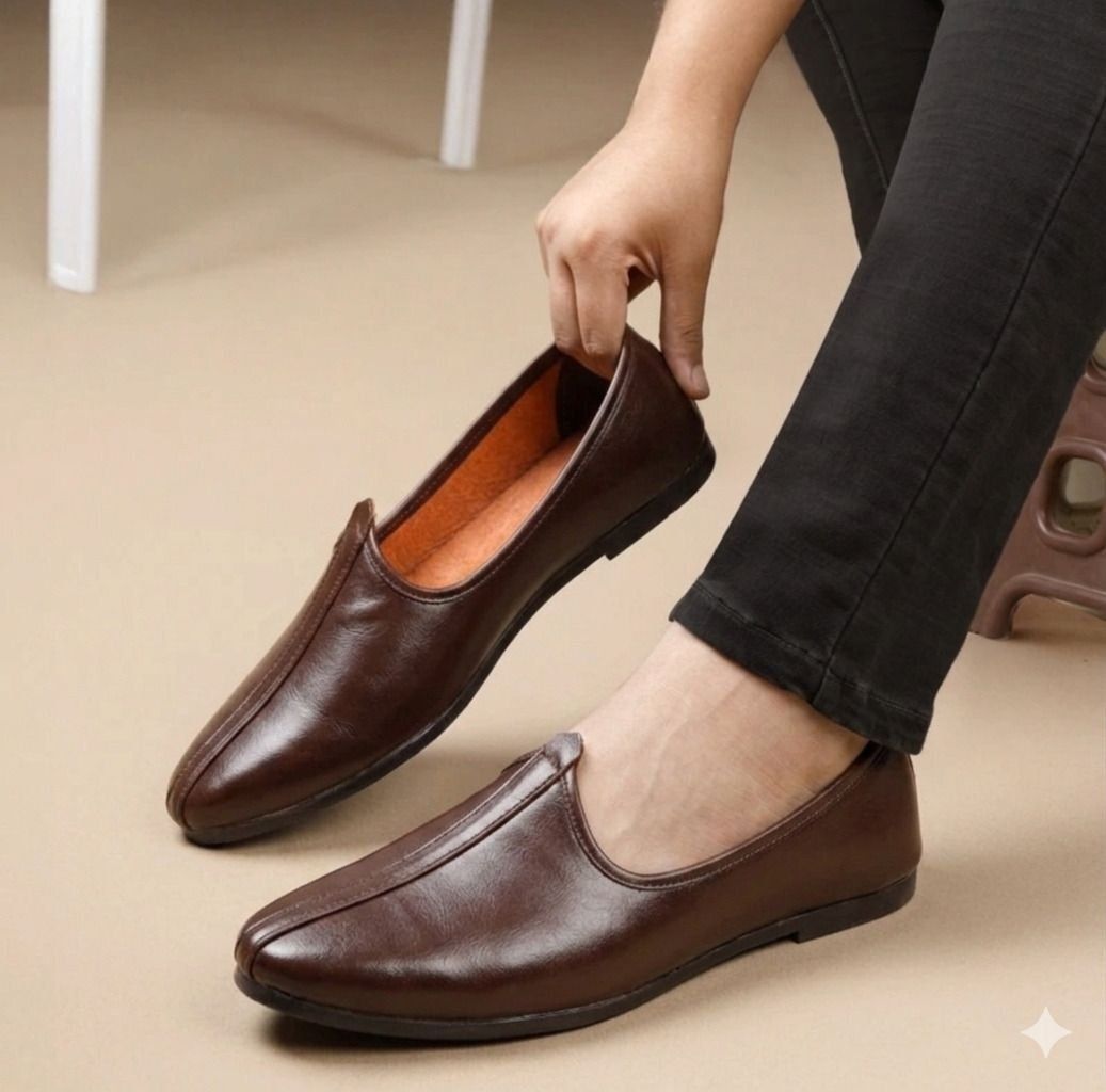 ekaaya Men's Jalsa Jutti,rajasthani,jaipuri Jutis For Men BROWN Slip On For Men-picture-40