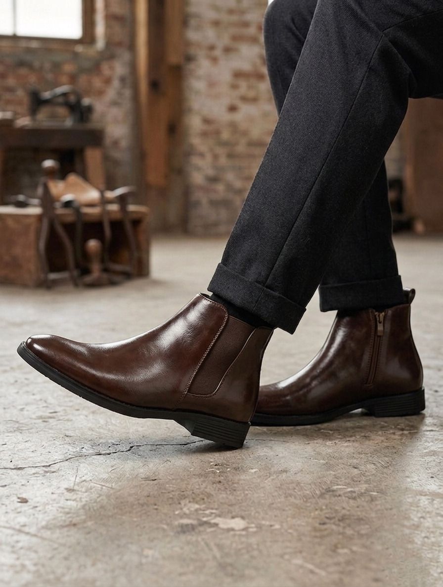 tann & trail Men's Chelsea Zipper Boots For Men-picture-22