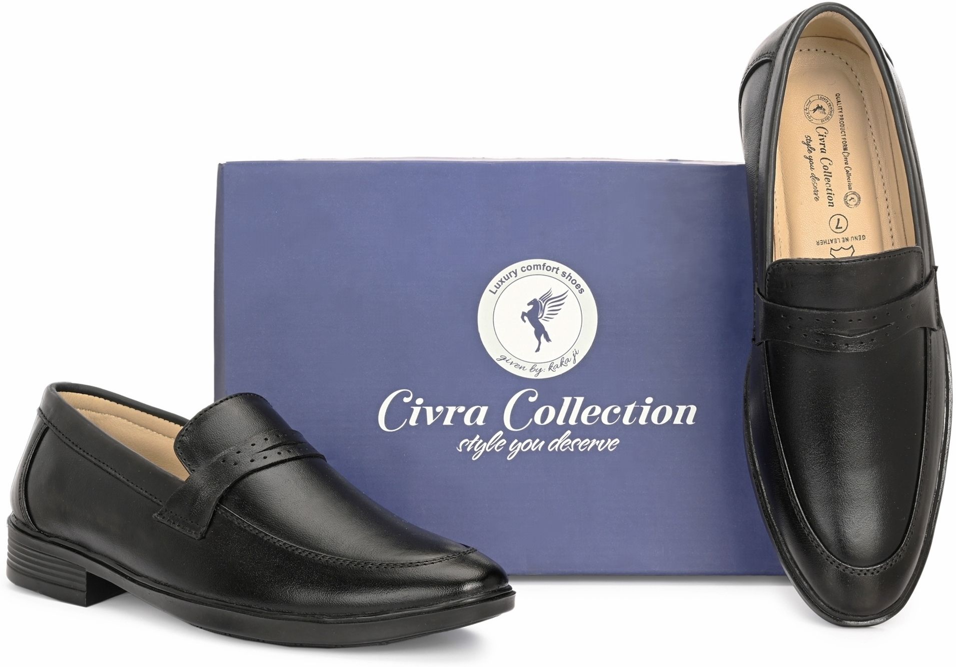 civra collection Genuine Leather Loafer Shoes For Formal And Casual Wear Loafers For Men-picture-14