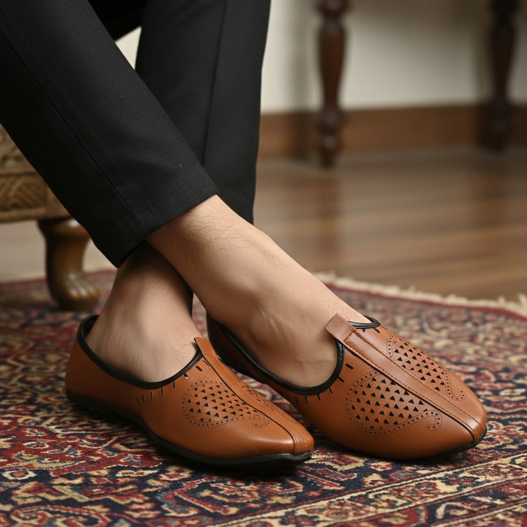 itachi Men’s Ethnic Laser Cut Jutti / mojaris / juti Mojaris For Men-picture-1