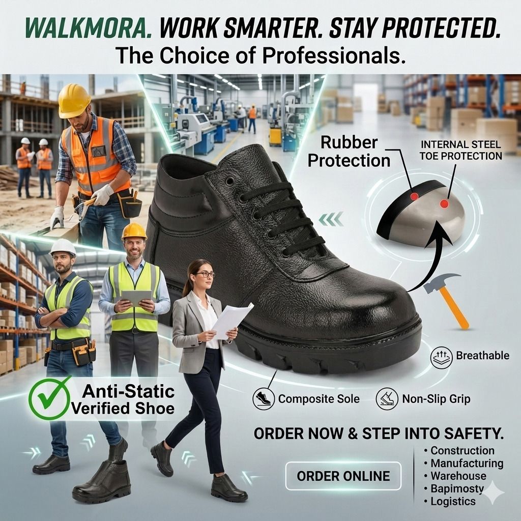 walkmora Professional UniformShoes–Anti-Static,Non-Slip ConstructionBoots for Men & Women Boots For Men-picture-48