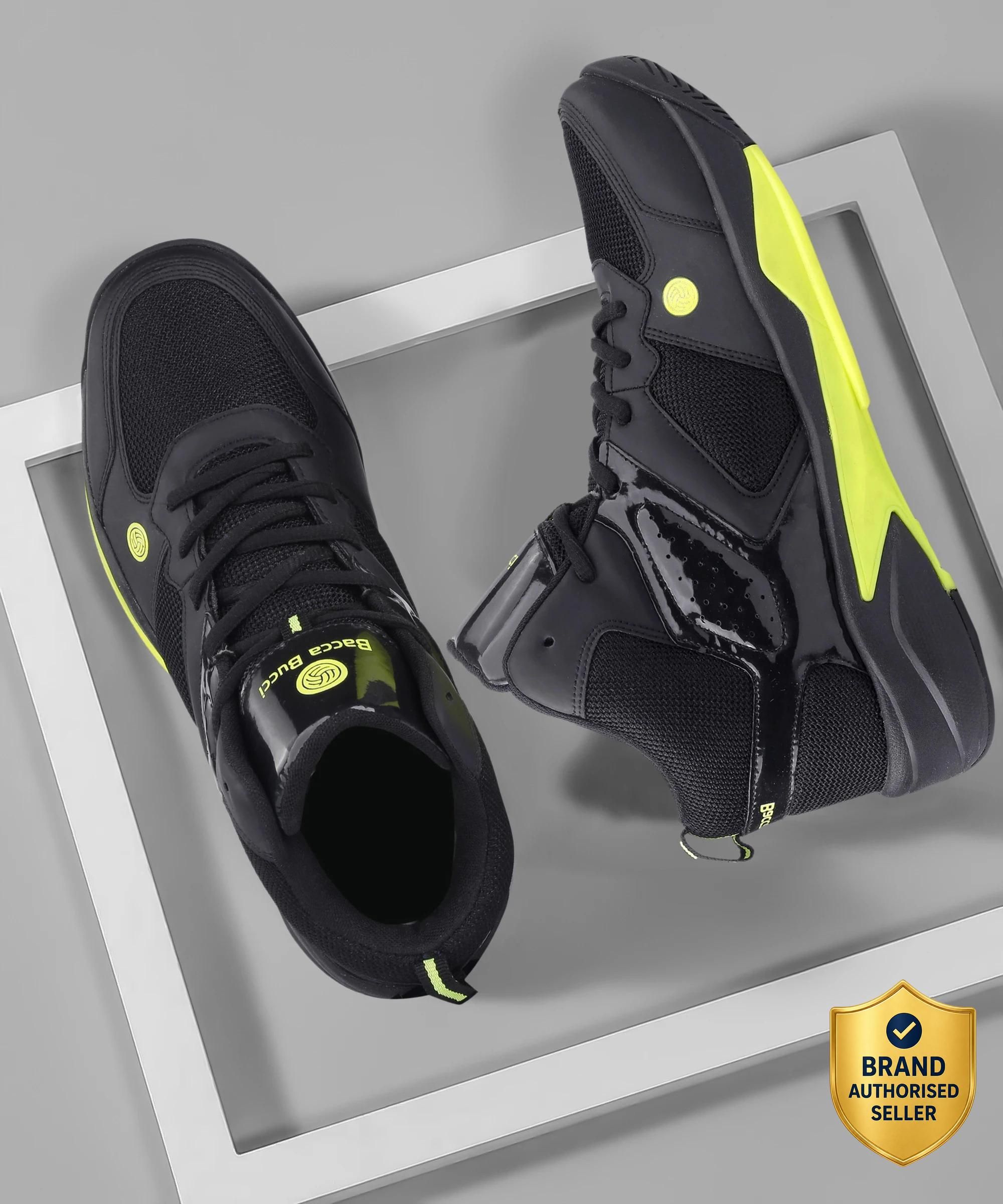 Basketball Shoes - WAGER | Zig Zag & Natural Rubber Sole Training & Gym Shoes For Men-image-43