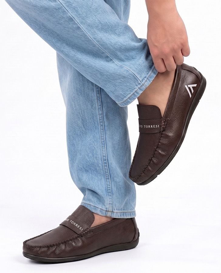 alberto torresi Men’s Navy Brown Casual Loafers | Premium Slip-On Loafers For Men-picture-11