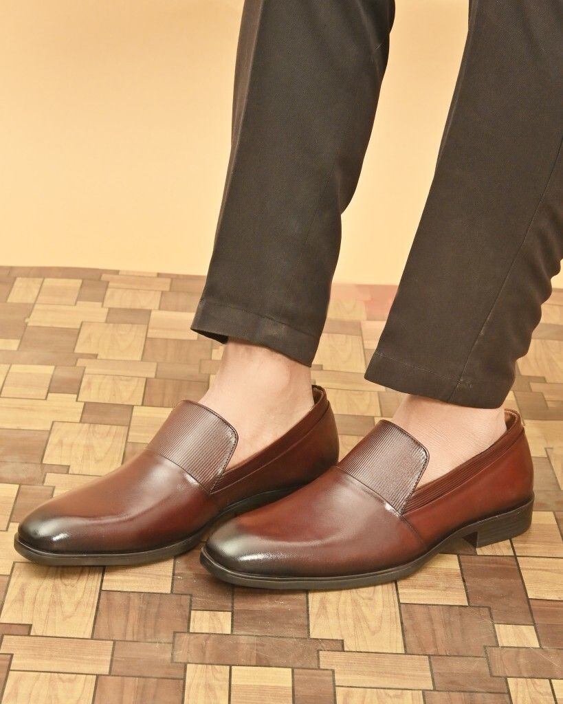 house of pataudi Lightweight Leather Loafer|Soft Cushion Comfort TPR Sole|Easy Slip-On Loafers For Men-picture-22