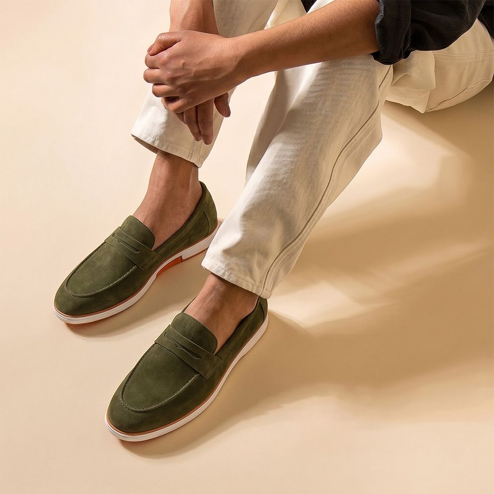 hayes london Italian Suede Leather Casual Slip-On Loafers, Lightweight & Comfortable Loafers For Men-picture-10