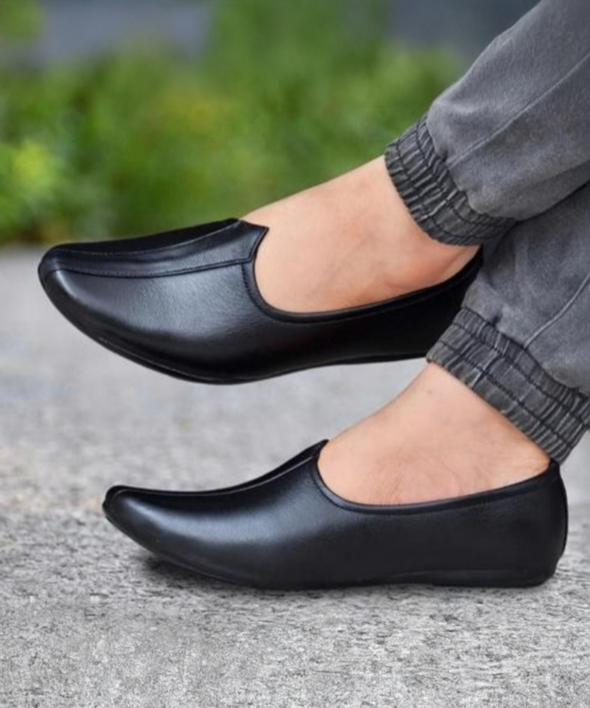 Men's Jalsa Jutti,Jutis For Men BLACK Slip On For Men