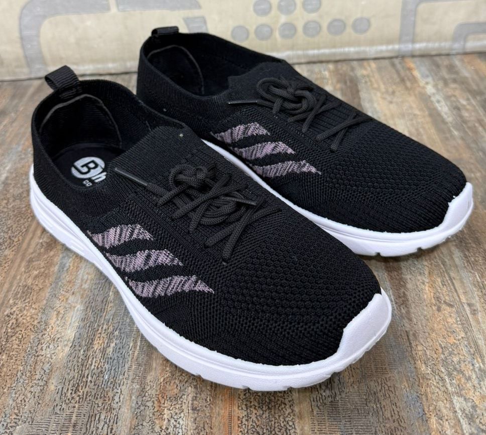 bhupa Women’s Soft Mesh Striped Pattern Lace-Up Sneakers for Daily Use Slip On Sneakers For Women-picture-15