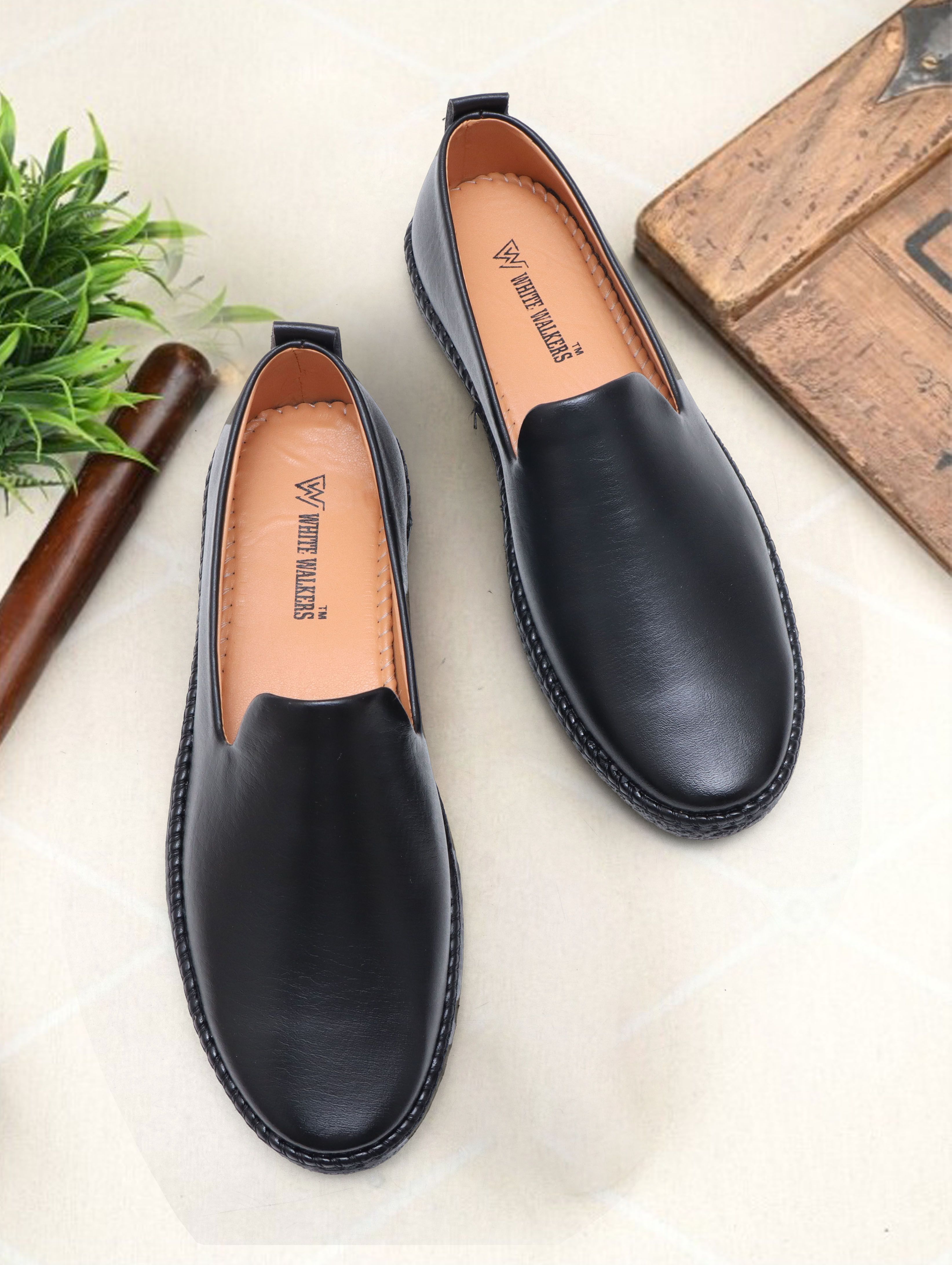 white walkers Premium Leather Ethnic Slip-On Mojari Shoes for Men Party Wear For Men-picture-14