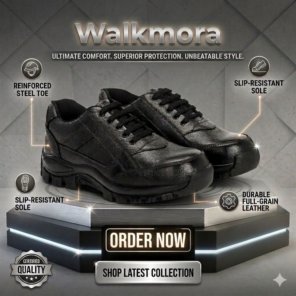 walkmora Leather Shoes,Anti-Slip,Oil & Puncture Resistant,Boots for Construction &Factory Sneakers For Men-picture-15