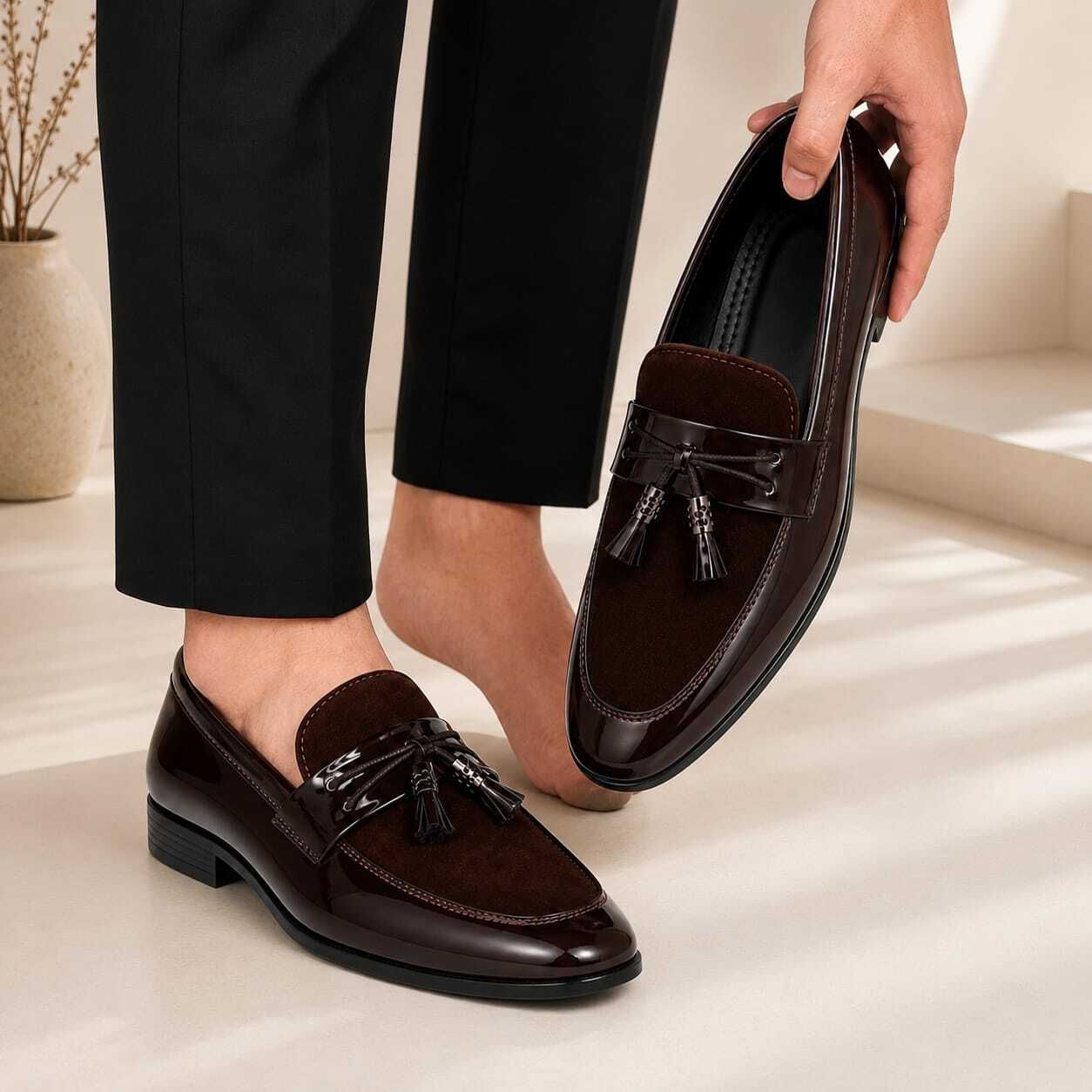 mzoracollection Royal Gloss Tassel Loafers Casuals For Men-picture-20