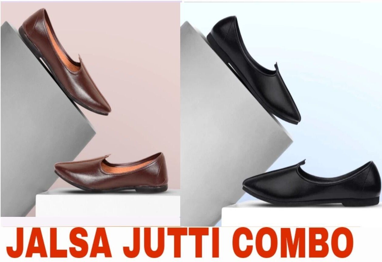 jaipuriya RAJASTHANI JALSA COMBO PRODUCT OF 2 JUTIS BLACK $ BROWN BEST OFFER PRICE Jutis For Men-picture-26