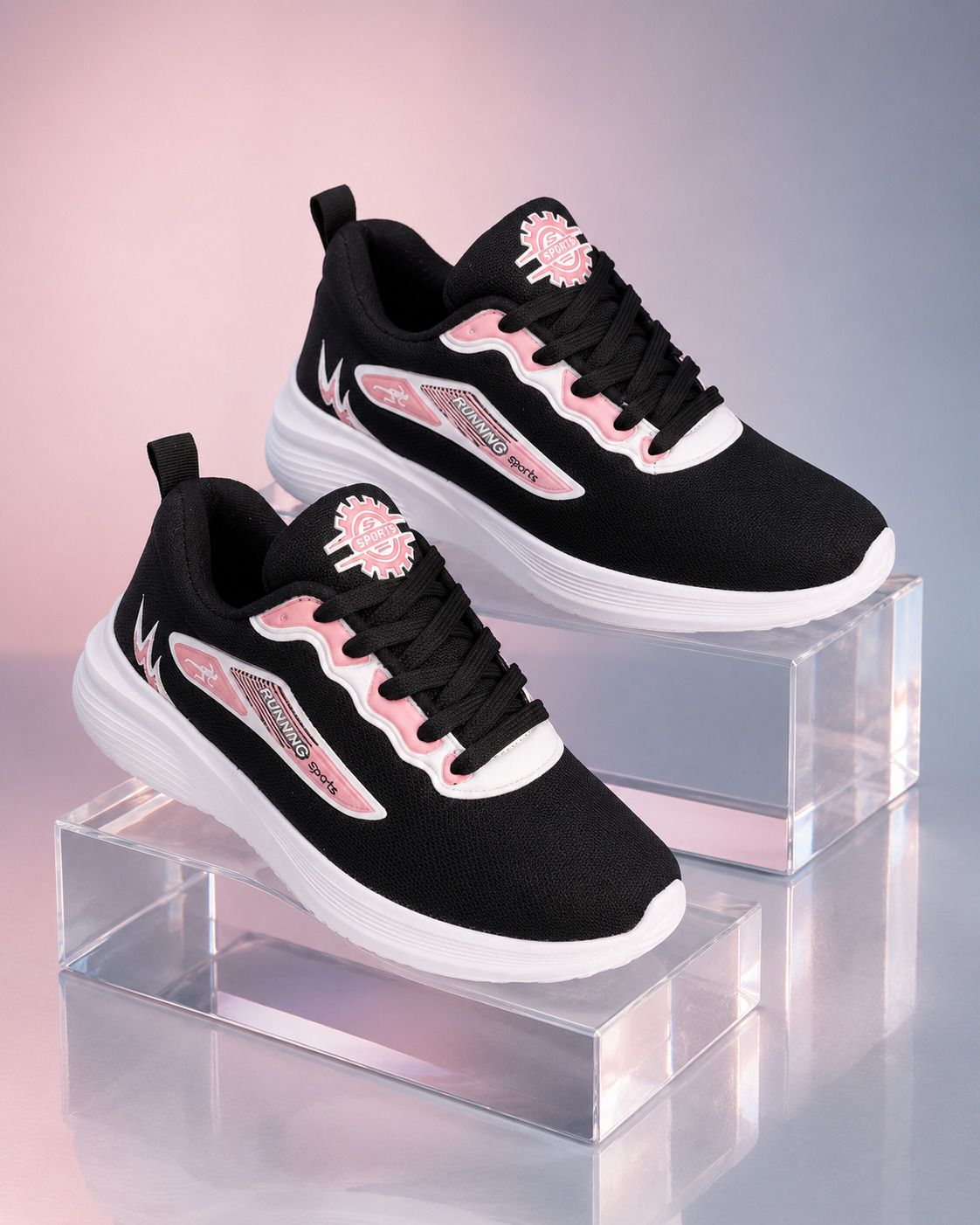 Stylish Black Sport Running Walking Running Shoes For Women-image-20