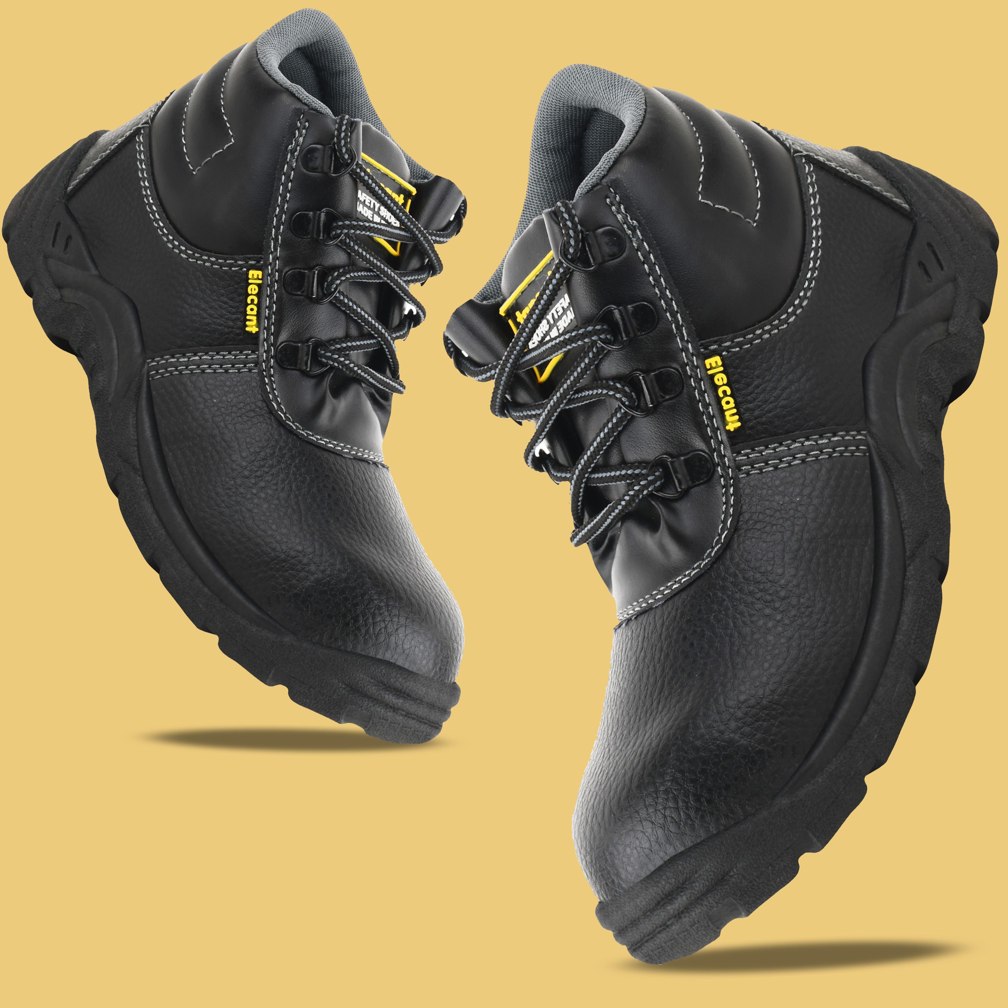 elecant Industrial Safety Shoes with Steel Toe Protection and PVC Sole For Men-picture-11