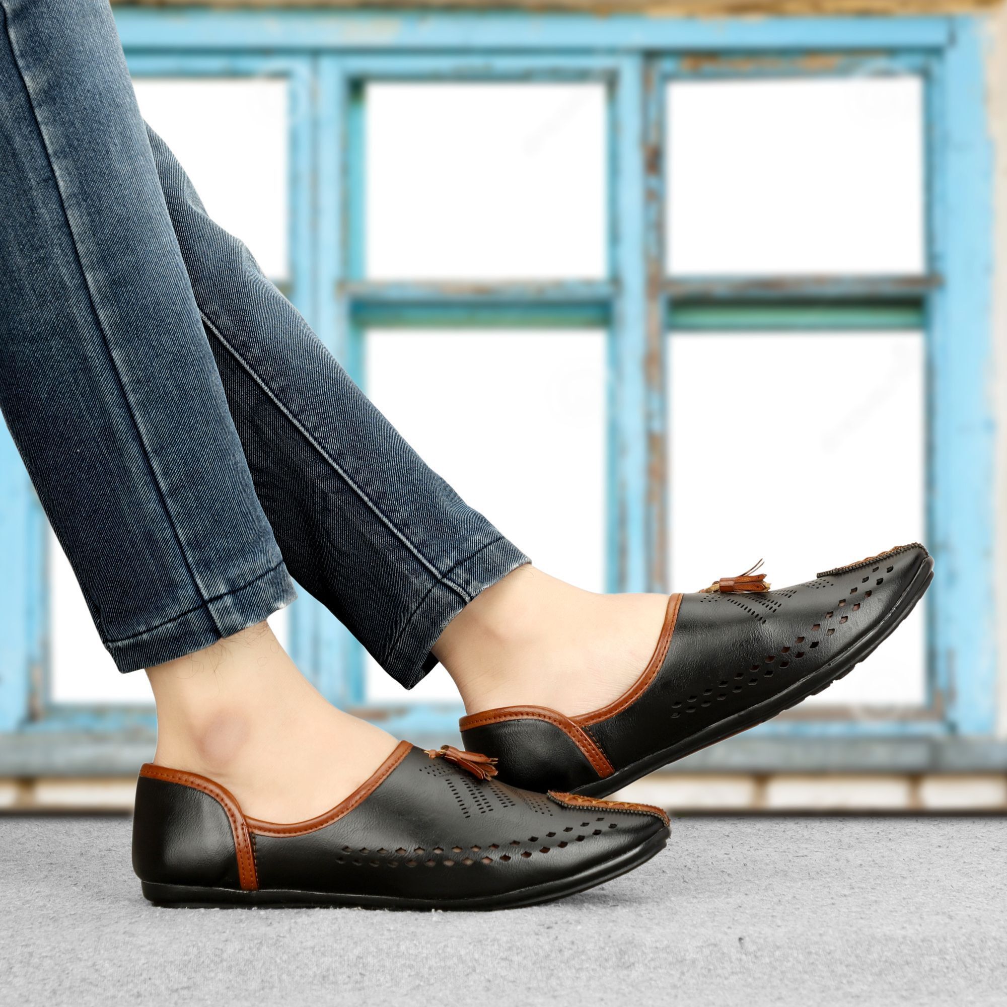 roadfit Breathable Traditional Wedding Slip On Ethnic Juttis|Party Slip On Evening Shoes Mojaris For Men-picture-23