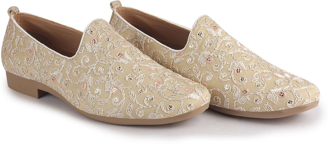 fausto Leaf Design Embroidery Party Slip On Loafers|Ethnic Indo-Western Outfit Jutis Mojaris For Men-picture-46
