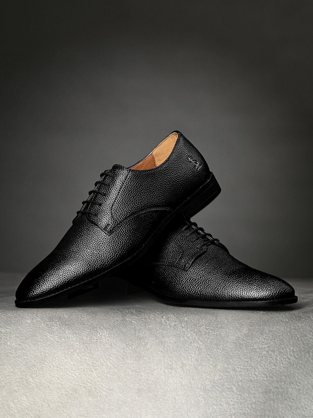 louis stitch Jet Black Formal Lace-Up Derby Shoes for men, LSNRGPDPL Derby For Men-picture-13
