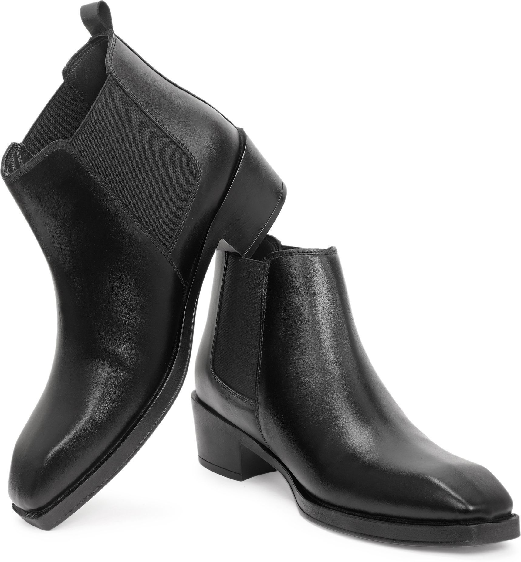 Men's 7cm heel hight stylish blackcasual formal party wear shoe Boots For Men-image-28