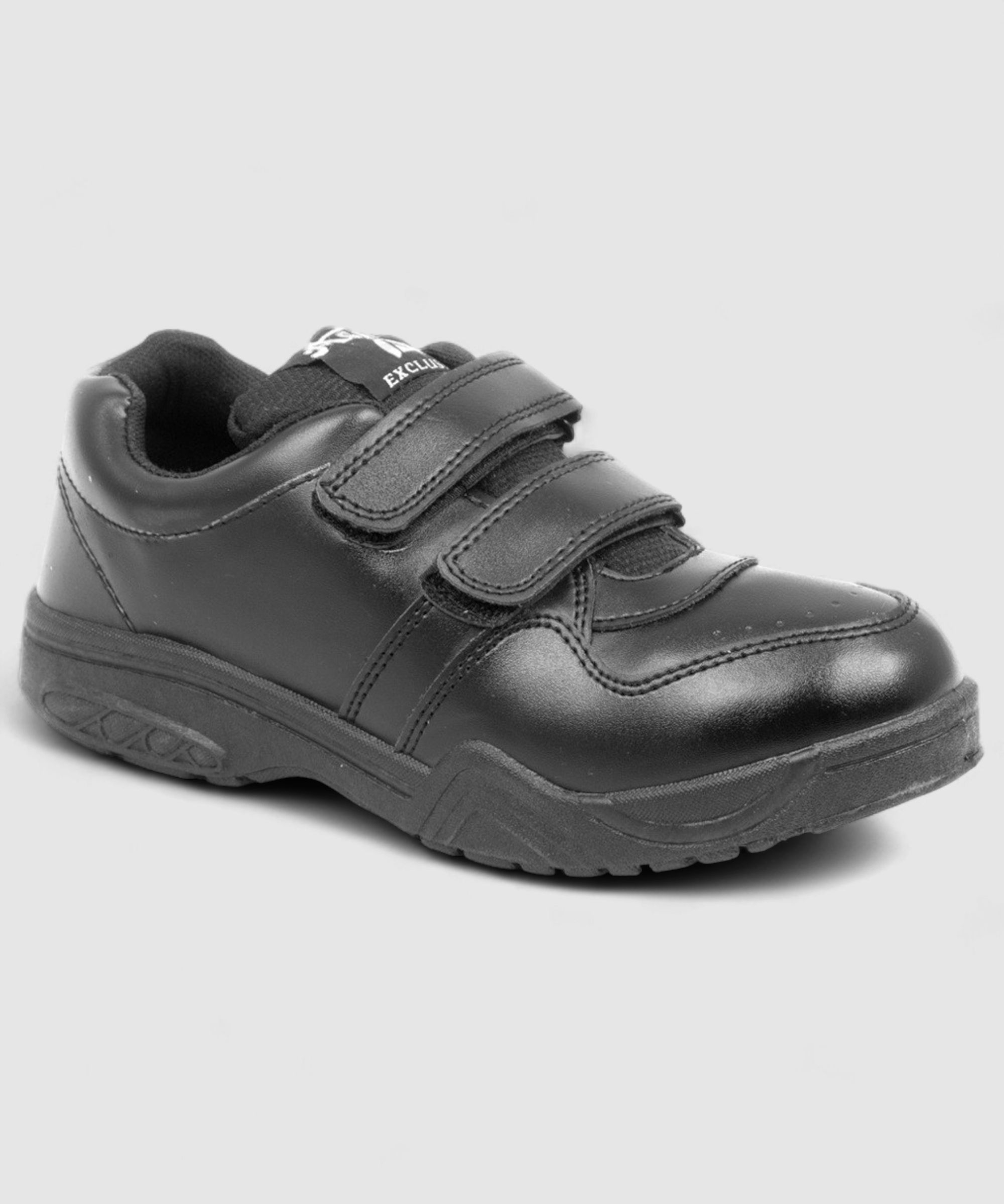 Monitor Velcro Black School Shoes For Men