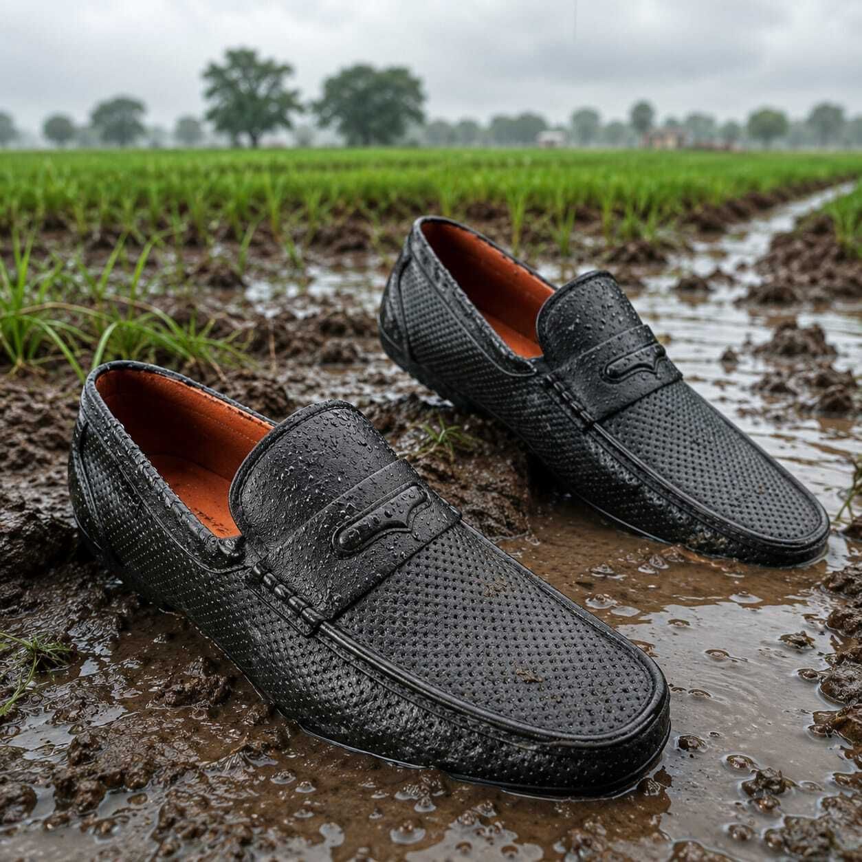 Mene waterproof shoes and dust proof farmer use and normal use shoes Loafers For Men-image-35