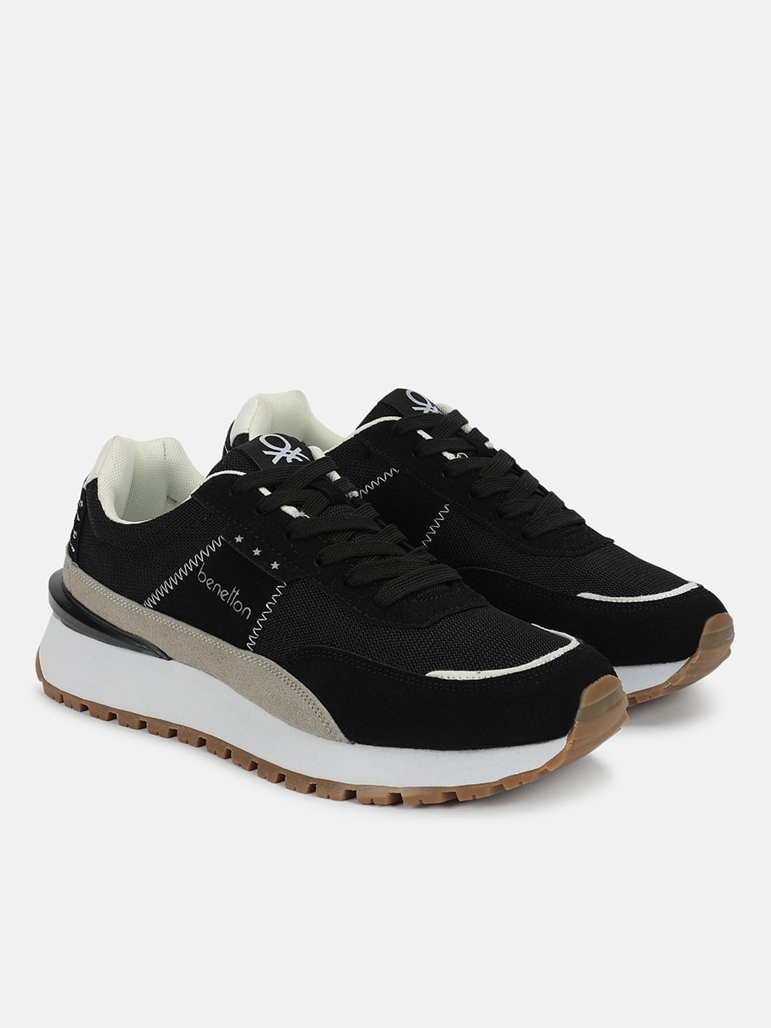United Colors of Benetton Colorblock Lace-Ups Star Sneakers Sneakers For Men-picture-18