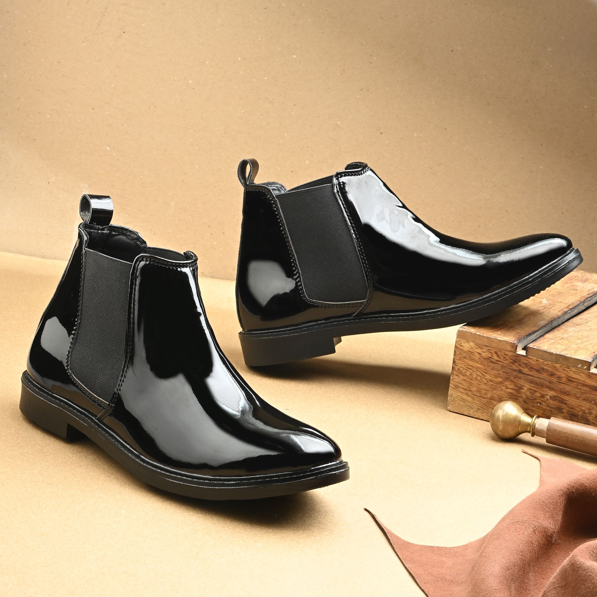 Chelsea boots for men black slip-on boots for men Boots For Men-image-48