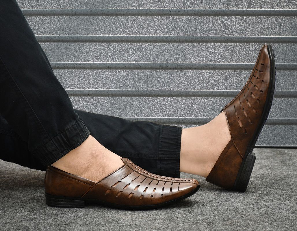 Ethnic and Wedding Stylish Casual Synthetic Leather Nagra,Mojaris, Jutti Jutis For Men-image-25