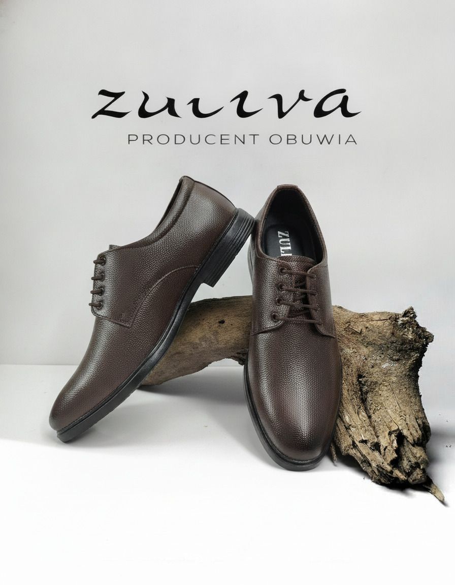 zuliva Men's Brown Formal Lace Up Shoes for Men | Textured Office Business Wear Shoes Casuals For Men-picture-11