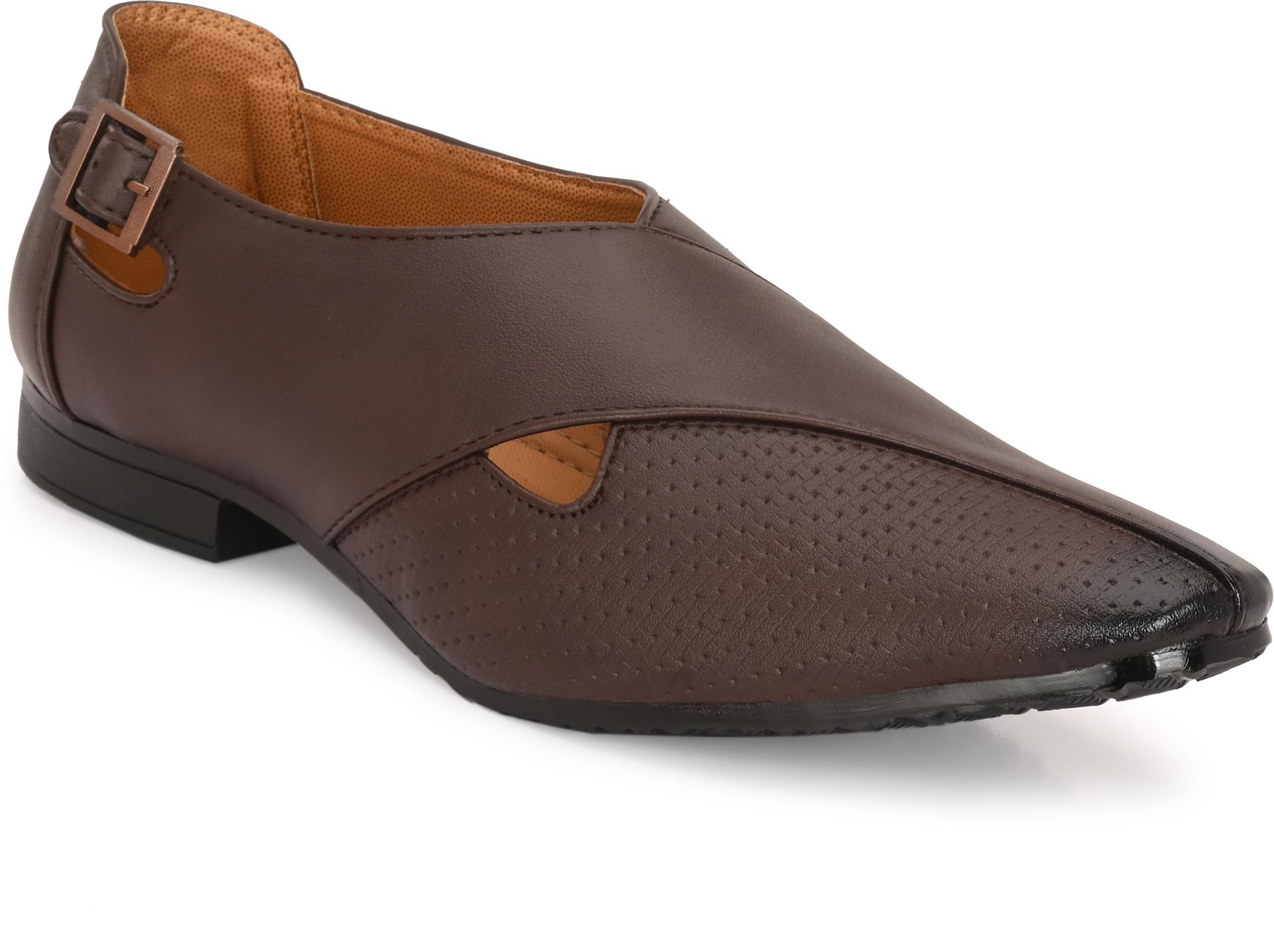 stylelure Ethnic Premium Leather Brown Formal Peshawari sandals|Summer|Trendy Slip-On Outdoors For Men-picture-14